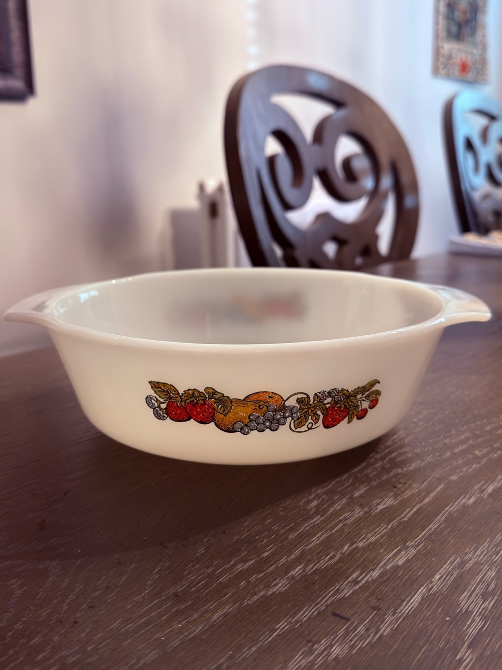 Anchor Hocking Fire King 437 1.5 QT Nature’s Bounty Casserole Dish